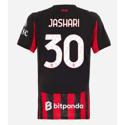 AC Milan Ardon Jashari #30 Replik Heimtrikot Damen 2025-26 Kurzarm AC Milan Ardon Jashari #30 Replik Heimtrikot Damen 2025-26 Kurzarm